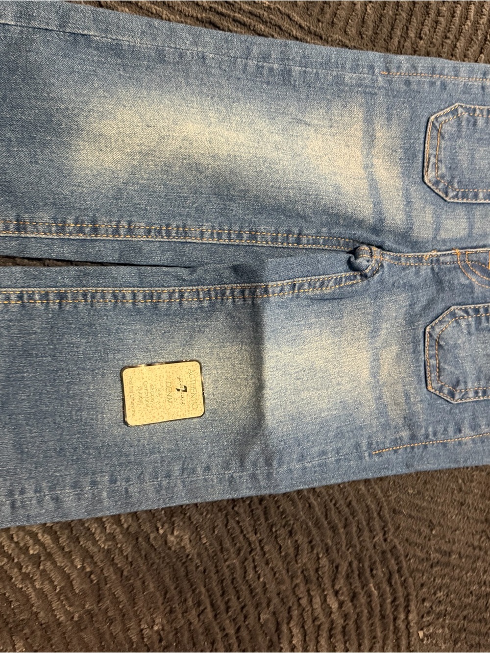 7 For All Mankind Light Blue Kids Jeans with Faded Detail